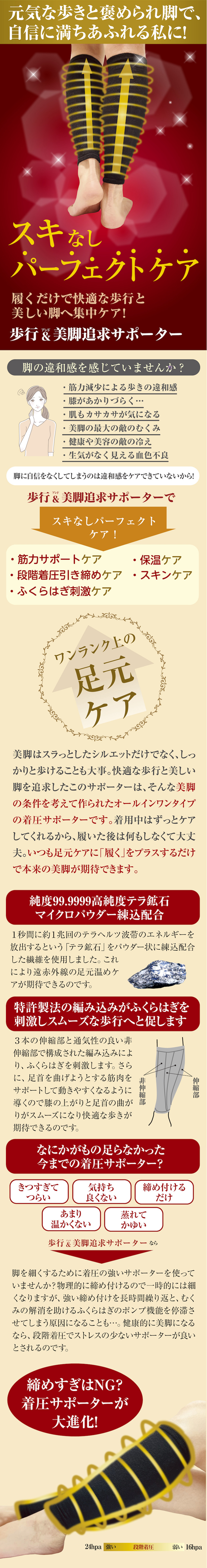 歩行&美脚追及サポーター 説明