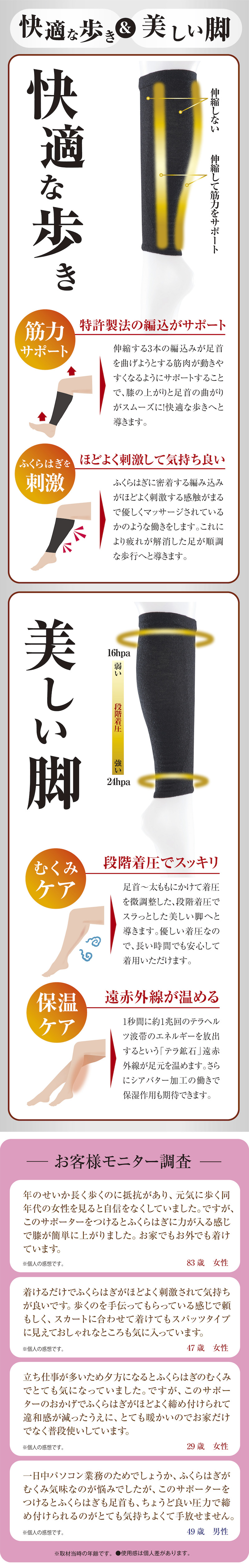 歩行&美脚追及サポーター 説明